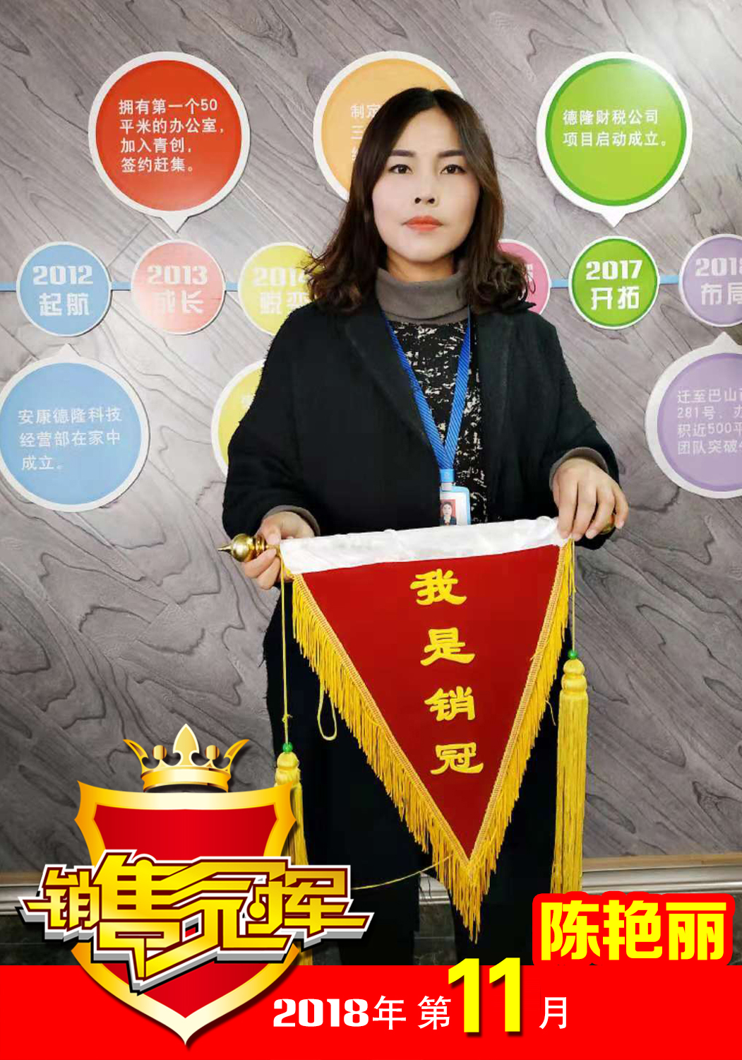 获得公司"破销售记录奖"近期最想做的事:夺得12月份销冠奖"成功之花